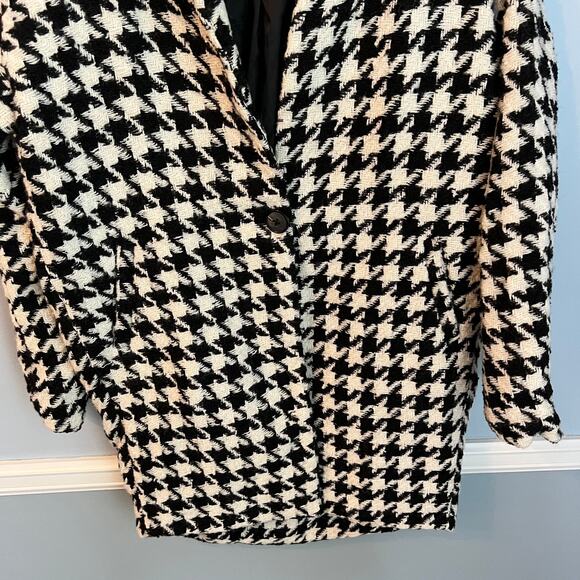 NEW Blank NYC Black White Checkered Your Own Beat Jacket Coat Size X-Small - Picture 4 of 14